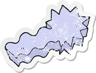 retro distressed sticker of a cartoon shooting star