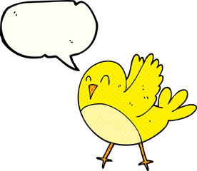 comic book speech bubble cartoon bird