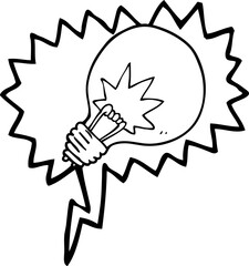 speech bubble cartoon light bulb