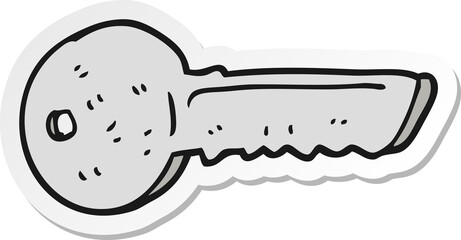 sticker of a cartoon door key