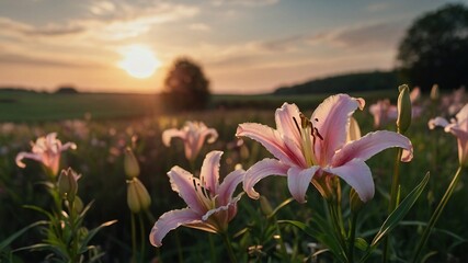 Captivating Garden Scenes with Morning Sunshine and Dreamy Blur 