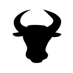 Cow and bull head icon