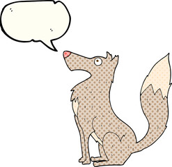 comic book speech bubble cartoon wolf