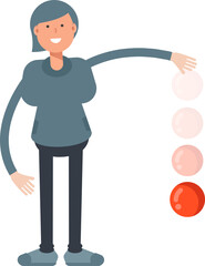 Woman Character Throwing Ball
