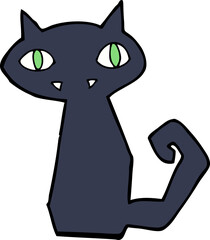 cartoon black cat