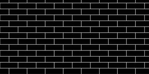 Black brick background texture. Black and white background wall brick	
