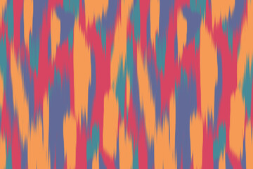 Uzbek ikat pattern and fabric in Uzbekistan. Abstract background for wallpaper, textile, cloth, fashion, table cloth 