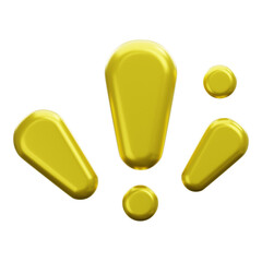 attention sign 3d illustration