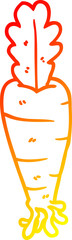 warm gradient line drawing cartoon parsnip