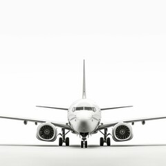 airplane on the ground isolated on white background