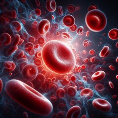 Close-up of erythrocytes