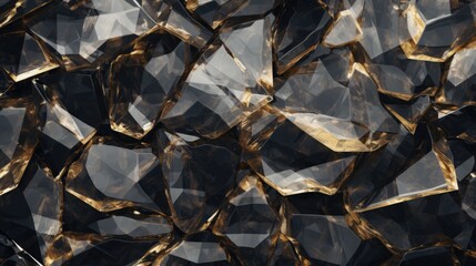 Silver and gold crystal abstract pattern