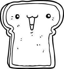 cute cartoon toast