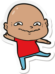 sticker of a cartoon creepy guy