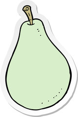 sticker of a cartoon pear