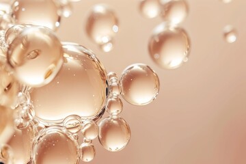 Close up of Shiny Gold Face Serum Molecule