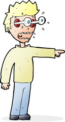 cartoon man with popping out eyes