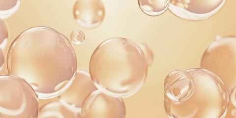 Close up of Shiny Gold Face Serum Molecule