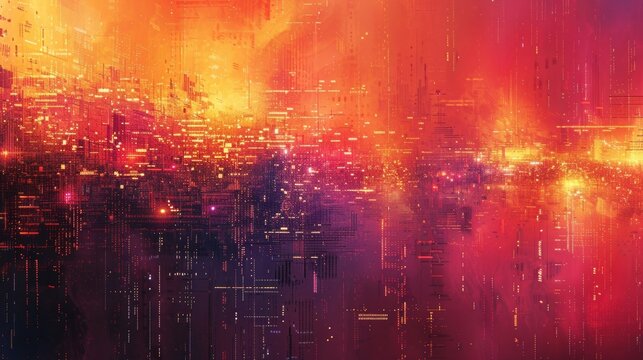 Digital art piece highlights the intricate layers of code that form the backbone of software development and computer scripting.