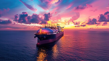 Oil and gas industry liquefied natural gas tanker