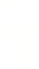 Christmas Man Chalk Drawing