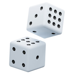 dice game 3d illustration