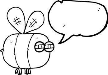 speech bubble cartoon angry bee