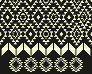 Fototapeta premium abstract Traditional geometric ethnic pattern embroidery design for textiles, rugs, clothing, sarong, scarf, batik, wrap, embroidery, print, curtain, carpet, and wallpaper.