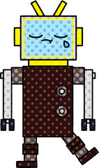 comic book style cartoon robot