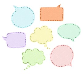 Dotted speech bubble set