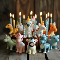 Animal birthday candles