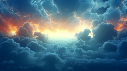 Fototapeta premium Light breaks through the clouds