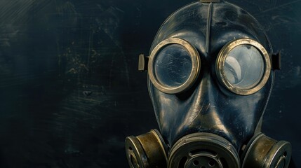 fine image of classic british army gas mask - obrazy, fototapety, plakaty