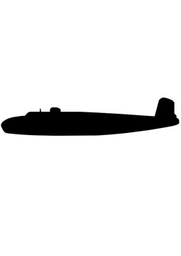 B-25 爆撃機 North American B-25 Mitchell tokyo bomber WWII WW2 US silhouette