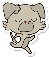 Fototapeta premium sticker of a cartoon dog