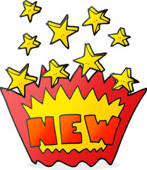 Fototapeta premium cartoon NEW symbol
