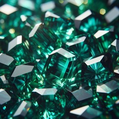 Close-up of a green emerald