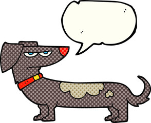 comic book speech bubble cartoon annoyed dog