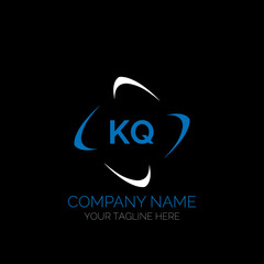 KQ letter logo creative design. KQ unique design. KQ creative initials letter logo concept. KQ letter logo design on black background.