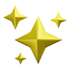 sparkle shining stars 3d illustration