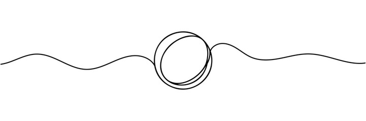 circle doodle hand drawn one line.