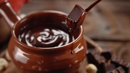 Decadent chocolate fondue