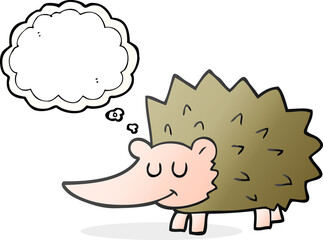 thought bubble cartoon hedgehog