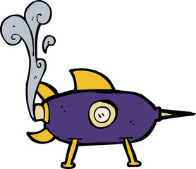 cartooon space rocket