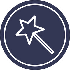 magic wand circular icon