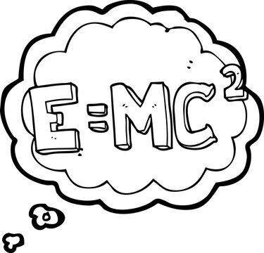 thought bubble cartoon science formula
