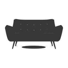 Silhouette Scandinavian sofa black color only