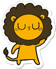 sticker of a cartoon lion