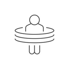 Personal comfort zone line icon