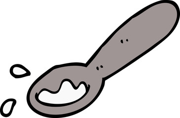 cartoon doodle ladle of food
